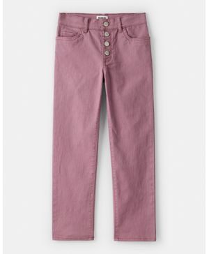 Pantalón Recto Con Botones Al Frente En Morado Oshkosh B'Gosh