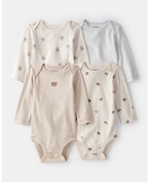 Paquete De 4 Pañaleros  "Snack Time" De Manga Larga Carter's