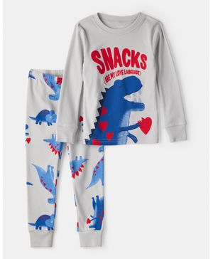 Pijama De 2 Piezas 100% Algodón Con Dinosaurio Carter's