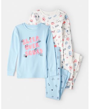 Pijama De 4 Piezas 100% Algodón De Ajuste Ceñido Carter's