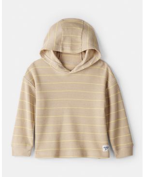 Playera Con Capucha Y Manga Larga A Rayas En Marrón Oshkosh B'Gosh