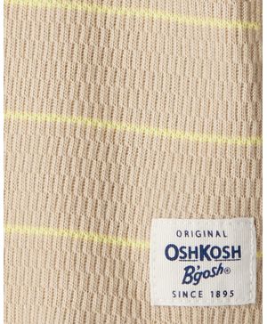 Playera Con Capucha Y Manga Larga A Rayas En Marrón Oshkosh B'Gosh