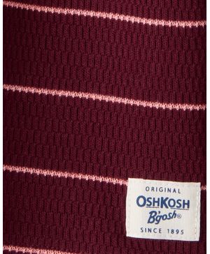 Playera Con Capucha Y Manga Larga A Rayas En Rojo Oshkosh B'Gosh