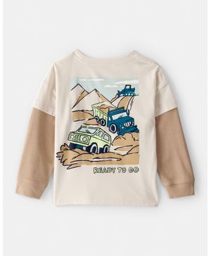 Playera Con Gráfico En Marrón Claro Carter's