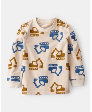 Playera Con Gráfico Y Manga Larga De Construcciones Carter's