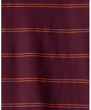 Playera De Manga Larga A Rayas En Borgoña Carter's