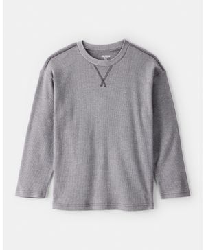 Playera Térmica Sólida De Manga Larga En Gris Oshkosh B'Gosh