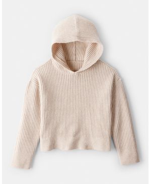 Sudadera Con Capucha De Canalé En Marfil Oshkosh B'Gosh