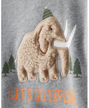 Sudadera Con Cuello Redondo Con Mamut En Gris Carter's