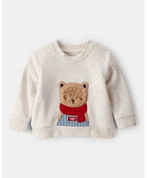 Sudadera De Cuello Redondo Polar Y Manga Larga Con Oso Oshkosh B'Gosh