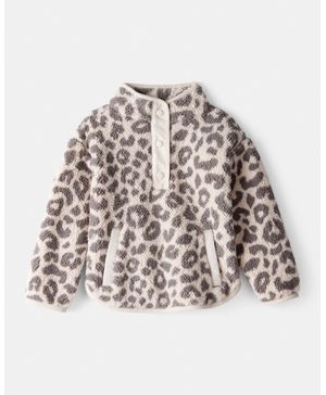 Sudadera De Sherpa Con Broches Y Estampado De Guepardo Carter's