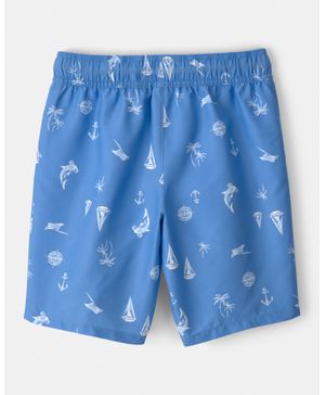 Short Para Nadar Con Cintura Elástica Estampado De Veleros Carter's