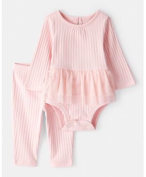 Conjunto De 2 Piezas Con Pantalón Y Pañalero Con Tutú Carter's