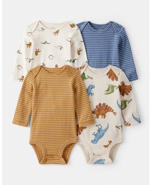 Paquete 4 Pañaleros Algodón Manga Larga Dinosaurio Carter's