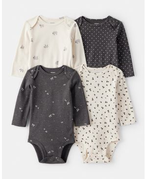 Paquete 4 Pañaleros De Manga Larga Oveja Carter's