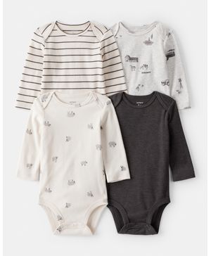 Paquete 4 Pañaleros Manga Larga Estampado Oveja Carter's