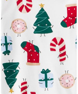 Pijama 2 Piezas 100% Algodón Manga Larga Navideño Carter's