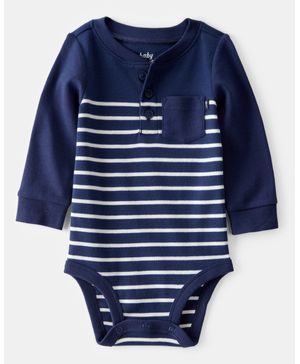 Pañalero De Manga Larga A Rayas  Azul Marino Oshkosh B'Gosh