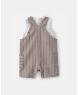 Conjunto De 2 Piezas A Rayas Con Overol Carter's