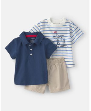 Conjunto De 3 Piezas Con Playera Y Short Del Mar Carter's