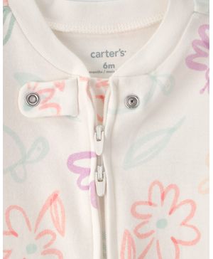 Mameluco 100% Algodón Cierre Doble Y Estampado Floral Carter's