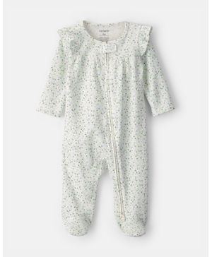 Mameluco 100% Algodón Cierre Doble Y Estampado Floral Carter's