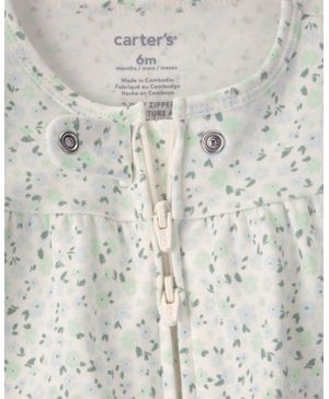 Mameluco 100% Algodón Cierre Doble Y Estampado Floral Carter's