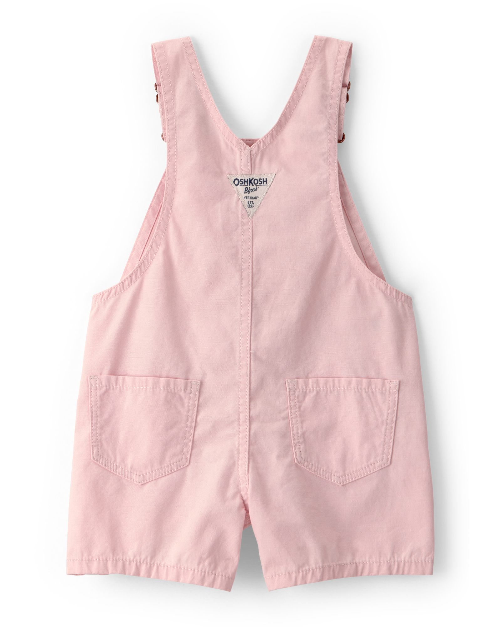 Overol Corto Con Bolsillo De Corazón Rosa 2U527210|Carter's