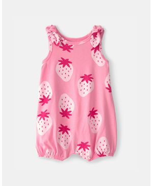 Romper Sin Mangas Con Estampado De Fresas Carter's