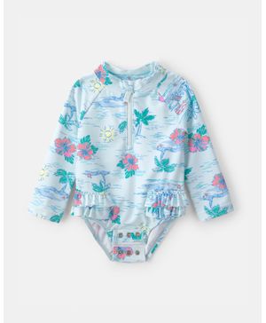 Traje De Baño De Cuerpo Completo De Manga Larga Tropical Carter's