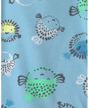 Pijama De 4 Piezas 100% Algodón De Peces Globo Carter's