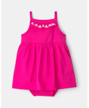 Vestido Con Pañalero Integrado Sin Mangas Rosa Carter's